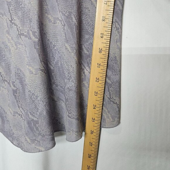 Babaton XS 100% Silk Snake Print Tank Top Lightweight Luxury Animal Purple‎ Gray - Picture 10 of 11